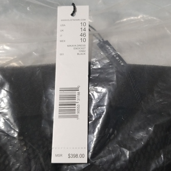 Elie Tahari Mikaya Velvet Dress Black - Picture 7 of 8